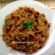 Black Chickpea pickled Rice (Kala Chana Achari Pulav)