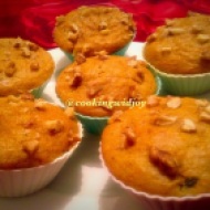 Eggless Whole Wheat Carrot Muffins