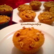 Eggless Whole Wheat Carrot Muffins