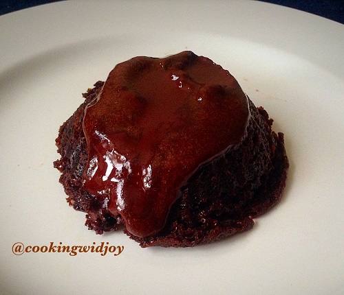 Eggless Chocolate-Coffee Molten Lava Cup Cake