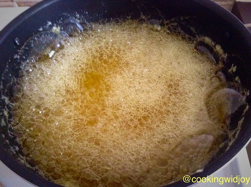 Making ghee from butter